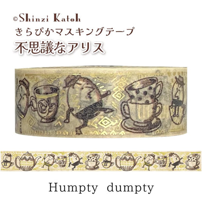 SEAL-DO PRINTING Alice in Wonderland Kirapika Foil Masking Tape - Humpty Dumpty
