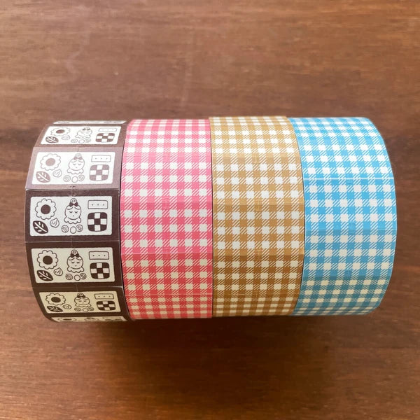STAMP MARCHE Maru-chan Labeler Sticker - Cookie Tin Brown