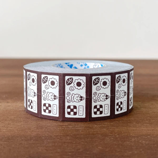 STAMP MARCHE Maru-chan Labeler Sticker - Cookie Tin Brown