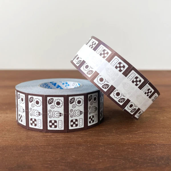 STAMP MARCHE Maru-chan Labeler Sticker - Cookie Tin Brown