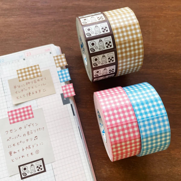 STAMP MARCHE Maru-chan Labeler Sticker - Cookie Tin Brown