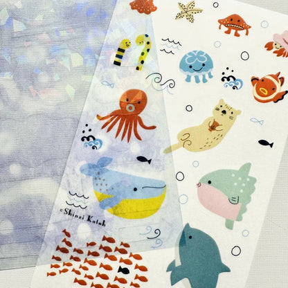 SEAL-DO PRINTING Hologram Sheet Stickers - Sea and Sea Creatures
