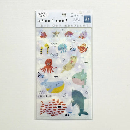SEAL-DO PRINTING Hologram Sheet Stickers - Sea and Sea Creatures