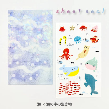 SEAL-DO PRINTING Hologram Sheet Stickers - Sea and Sea Creatures