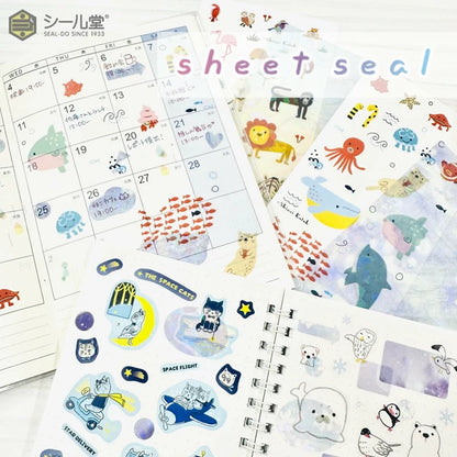 SEAL-DO PRINTING Hologram Sheet Stickers - Snow and Ice Animals