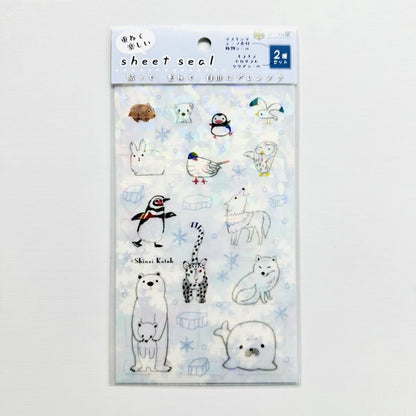 SEAL-DO PRINTING Hologram Sheet Stickers - Snow and Ice Animals