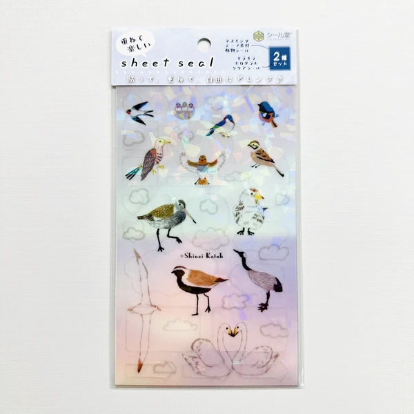 SEAL-DO PRINTING Hologram Sheet Stickers - Aurora, Magic Hour and Migratory Birds