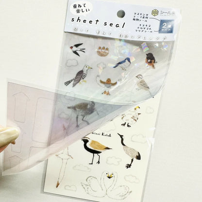 SEAL-DO PRINTING Hologram Sheet Stickers - Aurora, Magic Hour and Migratory Birds