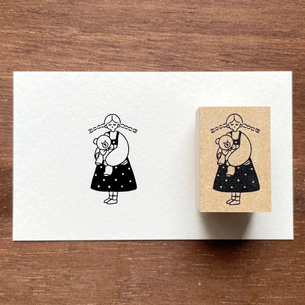 STAMP MARCHE Peppoko Maaru-chan Stamp - Teddy Bear