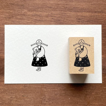 STAMP MARCHE Peppoko Maaru-chan Stamp - Teddy Bear