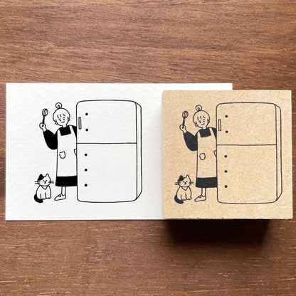 STAMP MARCHE Peppoko Planner Rubber Stamp - Refrigerator