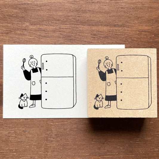 STAMP MARCHE Peppoko Planner Rubber Stamp - Refrigerator