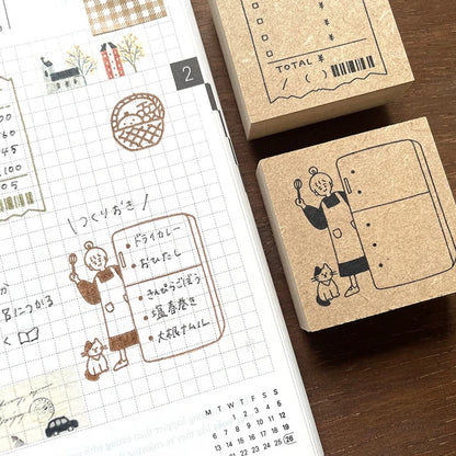 STAMP MARCHE Peppoko Planner Rubber Stamp - Refrigerator