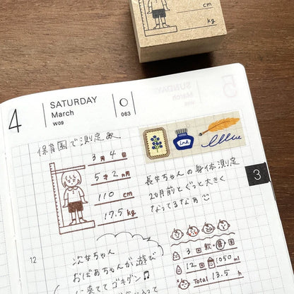STAMP MARCHE Peppoko Planner Rubber Stamp - Body Measurement