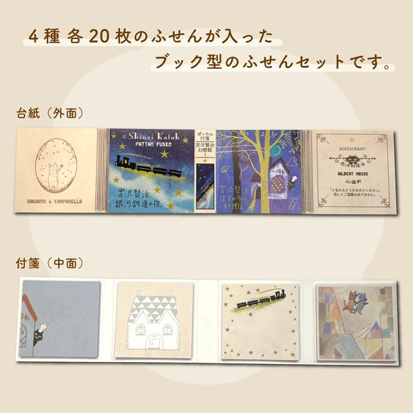 SEAL-DO PRINTING Pattan Sticky Notes - Miyazawa Kenji Gento-kan 1