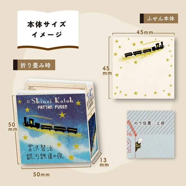 SEAL-DO PRINTING Pattan Sticky Notes - Miyazawa Kenji Gento-kan 1
