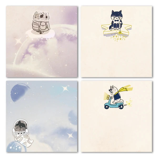 SEAL-DO PRINTING Pattan Sticky Notes - Space Cat