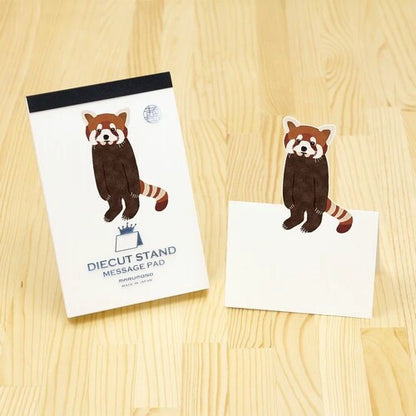 MARUMO PRINTING Die-Cut Stand Message Pad Animal Collection - Red Panda