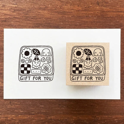STAMP MARCHE Marl-chan Message Rubber Stamp - GIFT FOR YOU