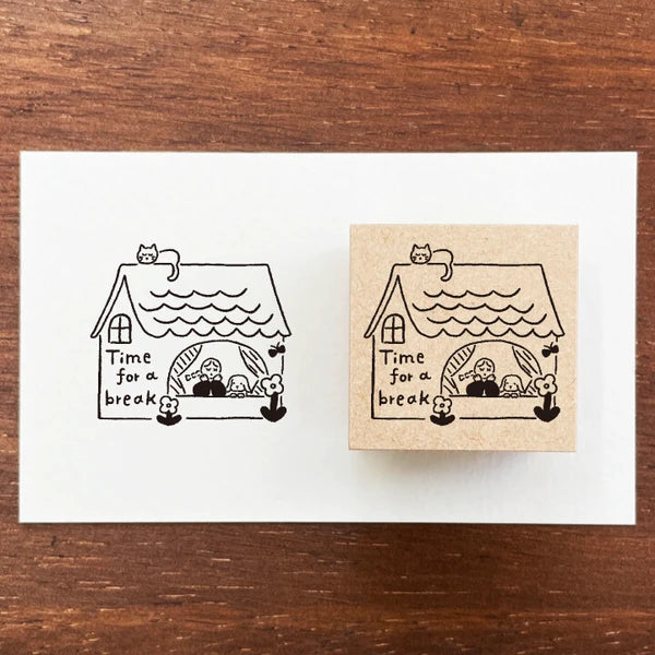 STAMP MARCHE Marl-chan Message Rubber Stamp - Time for a Break