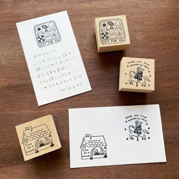 STAMP MARCHE Marl-chan Message Rubber Stamp - Time for a Break