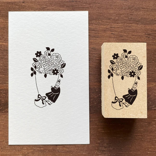 STAMP MARCHE Marl-chan Illustration Rubber Stamp - Flower Bouquet