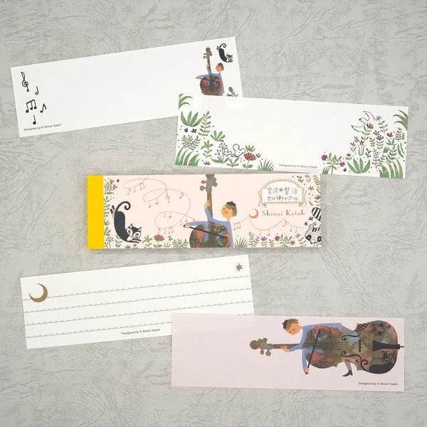 Kinose Printing Miyazawa Kenji Starry Galaxy Gauche the Cellist Mini Letter Pad