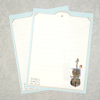 Kinose Printing Miyazawa Kenji Starry Galaxy Gauche the Cellist Letter Set
