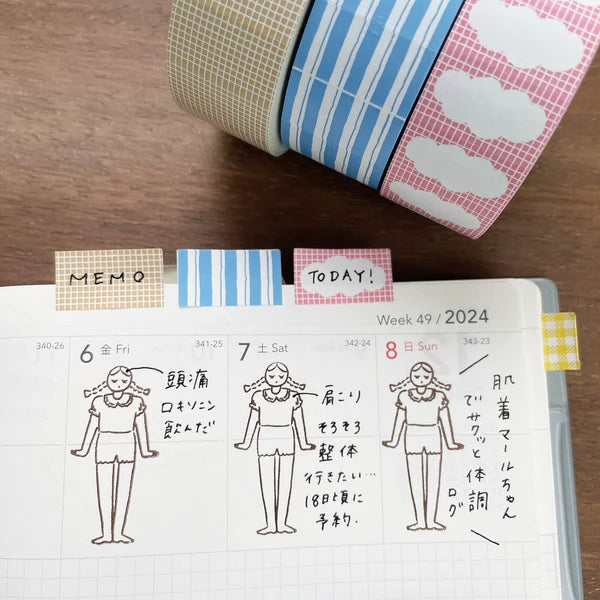STAMP MARCHE Labeler Sticker Cloud Frame - Cherry