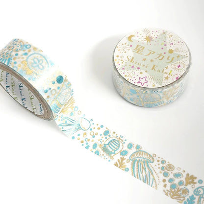 SEAL-DO PRINTING Hoshi Akari Kirapika Two-Color Foil Masking Tape - Jellyfish