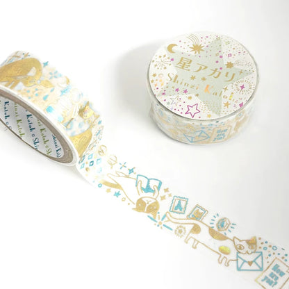 SEAL-DO PRINTING Hoshi Akari Kirapika Two-Color Foil Masking Tape - Letter