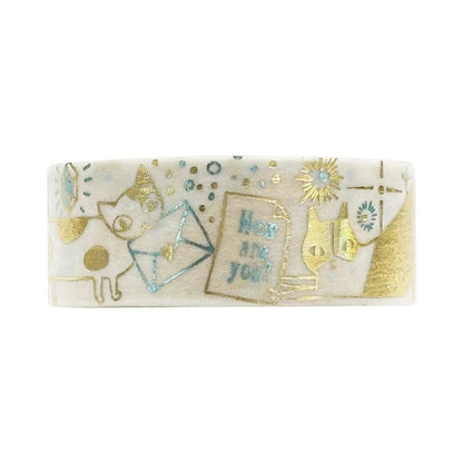SEAL-DO PRINTING Hoshi Akari Kirapika Two-Color Foil Masking Tape - Letter