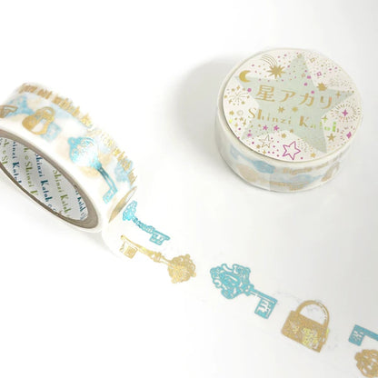 SEAL-DO PRINTING Hoshi Akari Kirapika Two-Color Foil Masking Tape - Antique Key