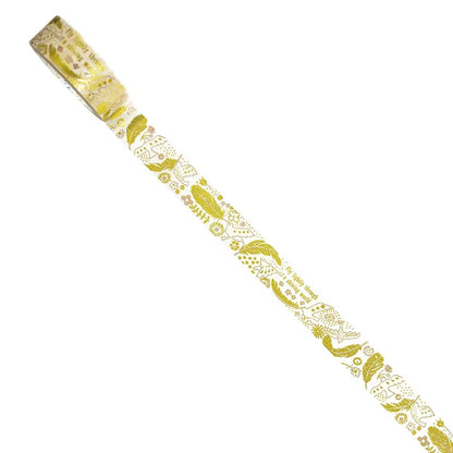 SEAL-DO PRINTING Hoshi Akari Kirapika Two-Color Foil Masking Tape - Golden Feather
