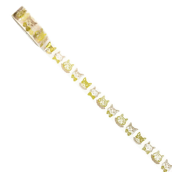 SEAL-DO PRINTING Hoshi Akari Kirapika Two-Color Foil Masking Tape - Cat Dress-Up