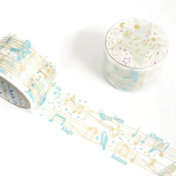 SEAL-DO PRINTING Hoshi Akari Kirapika Two-Color Foil Wide Masking Tape - Song