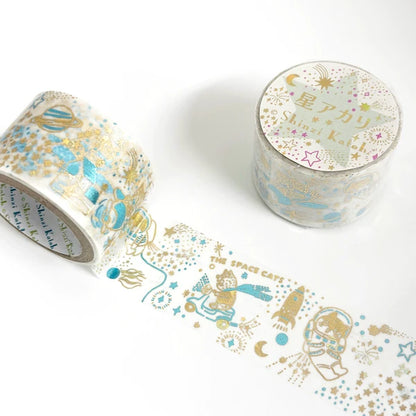 SEAL-DO PRINTING Hoshi Akari Kirapika Two-Color Foil Wide Masking Tape - Space