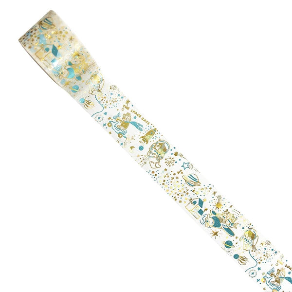 SEAL-DO PRINTING Hoshi Akari Kirapika Two-Color Foil Wide Masking Tape - Space