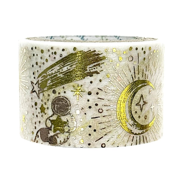 SEAL-DO PRINTING Hoshi Akari Kirapika Two-Color Foil Wide Masking Tape - Galaxy