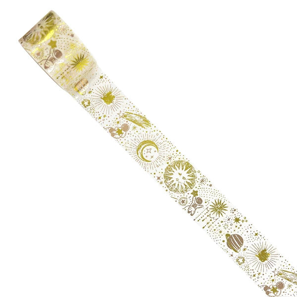SEAL-DO PRINTING Hoshi Akari Kirapika Two-Color Foil Wide Masking Tape - Galaxy