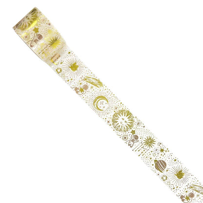 SEAL-DO PRINTING Hoshi Akari Kirapika Two-Color Foil Wide Masking Tape - Galaxy