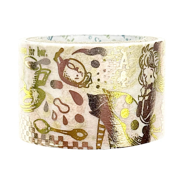 SEAL-DO PRINTING Hoshi Akari Kirapika Two-Color Foil Wide Masking Tape - Eternal Tea Party