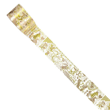 SEAL-DO PRINTING Hoshi Akari Kirapika Two-Color Foil Wide Masking Tape - Eternal Tea Party