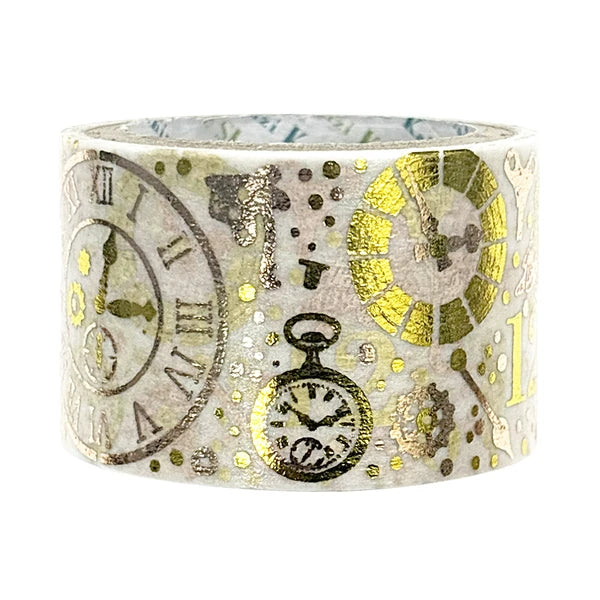 SEAL-DO PRINTING Hoshi Akari Kirapika Two-Color Foil Wide Masking Tape - Space-Time