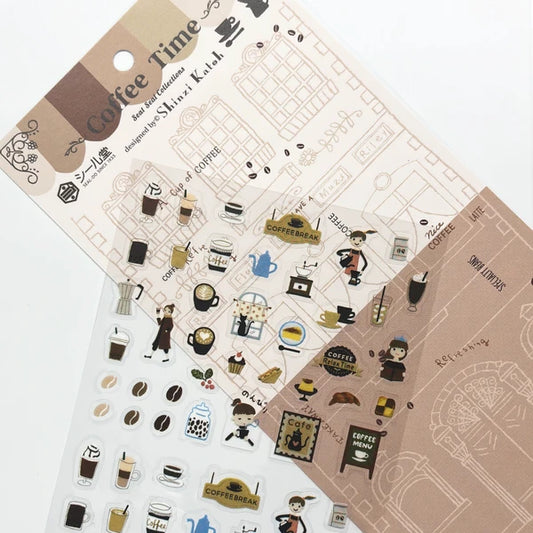 SEAL-DO PRINTING Sticker Sheet - Coffee Time - Wholesale Pack