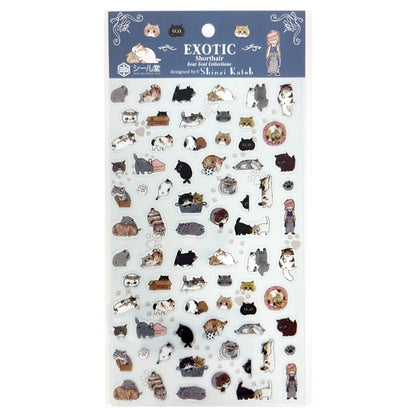 SEAL-DO PRINTING Sticker Sheet - Exotic Shorthair - Additional product image