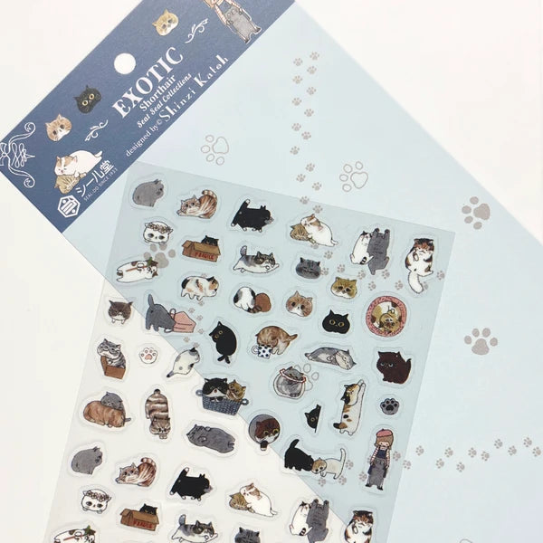 SEAL-DO PRINTING Sticker Sheet - Exotic Shorthair - Wholesale Pack