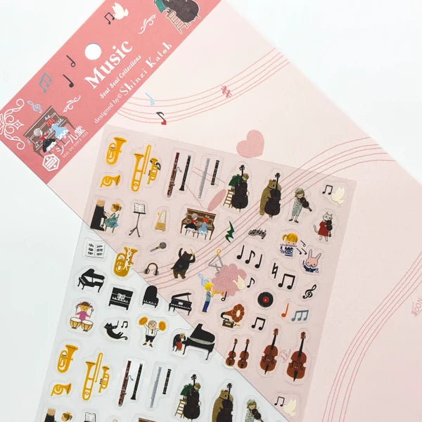 SEAL-DO PRINTING Sticker Sheet - Music - Wholesale Pack