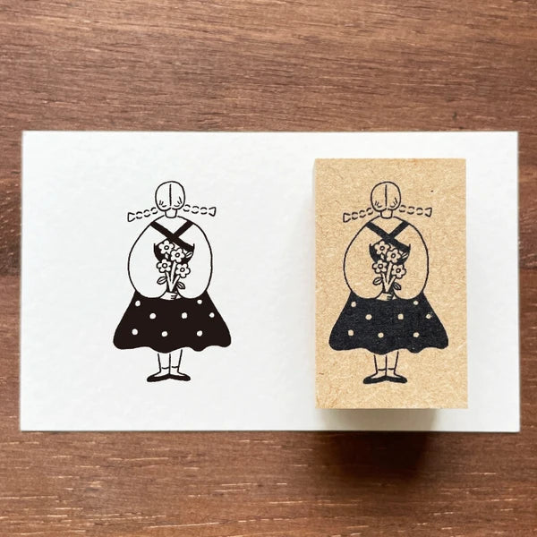 STAMP MARCHE Maru-chan Illustration Rubber Stamp - Secret Gift