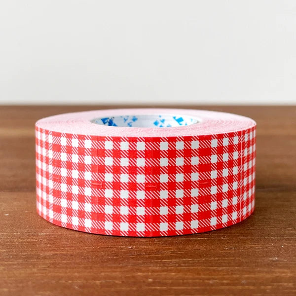 STAMP MARCHE Labeler Sticker Gingham Check - Red